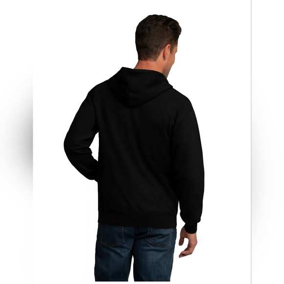 Men's Black Zip-Up Hoodie - Picture 2 of 6